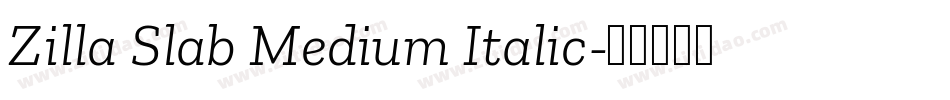 Zilla Slab Medium Italic字体转换